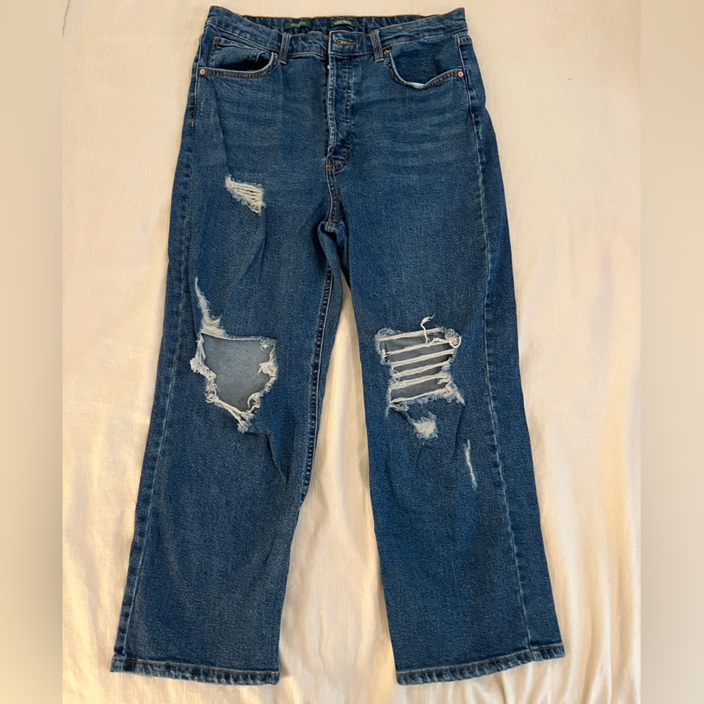 Wild Fable Highest Rise Straight Distressed Jeans 14